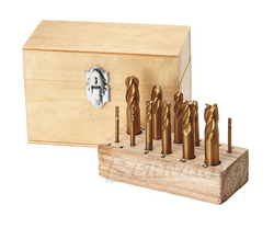 8258_0 Kombi-Fräserkassette, TiN-beschichtet 12-tlg.