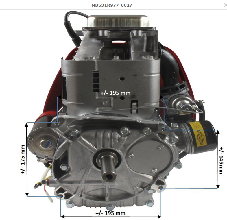 Motor Briggs & Stratton 17.5 hp Intek OHV – electric start – mit Ölfilter und Auspuff