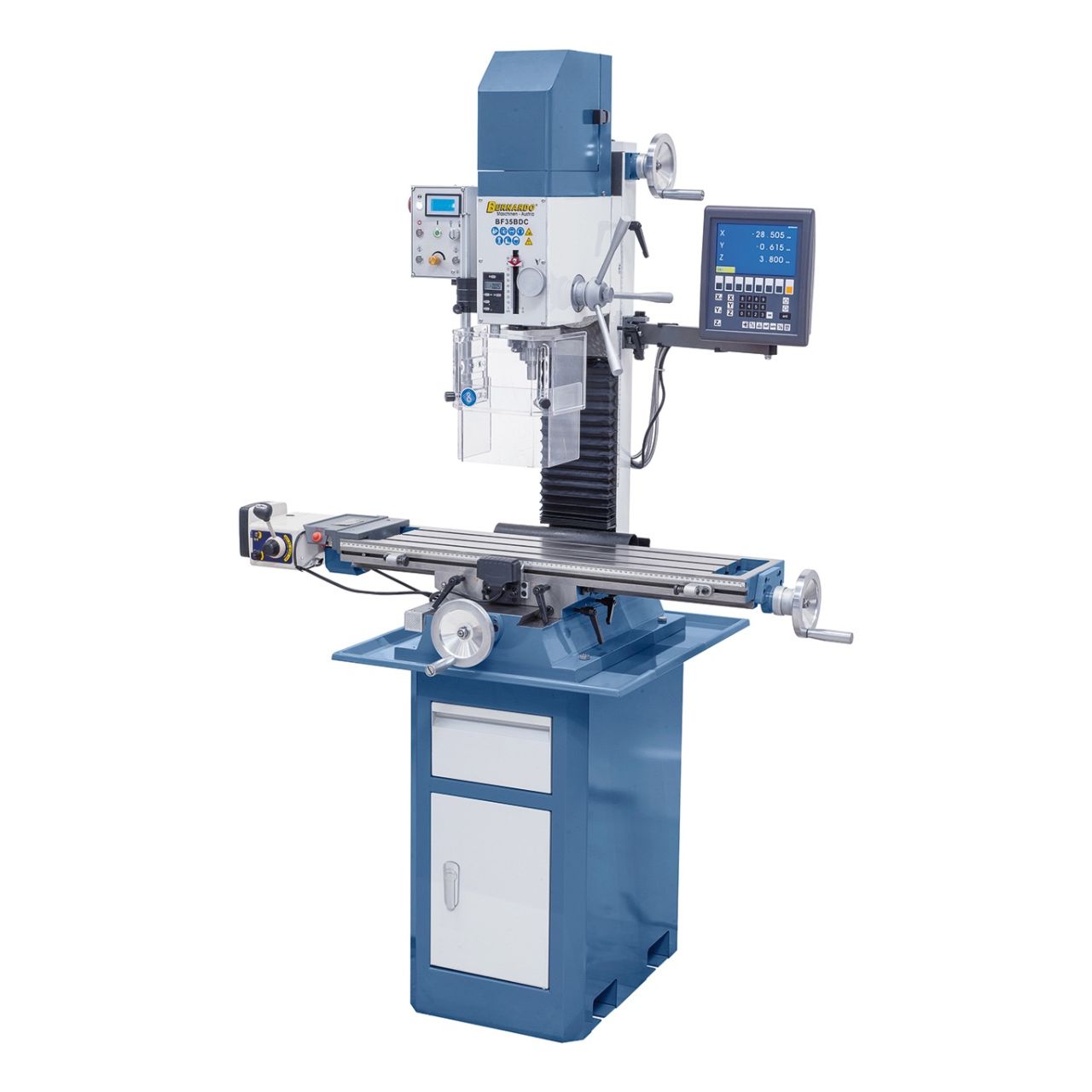 02-1117_1 Bohr- und Fräsmaschine BF 35 BDC m. Vorschub inkl. 3-Achs-Digitalanzeige, Bernardo