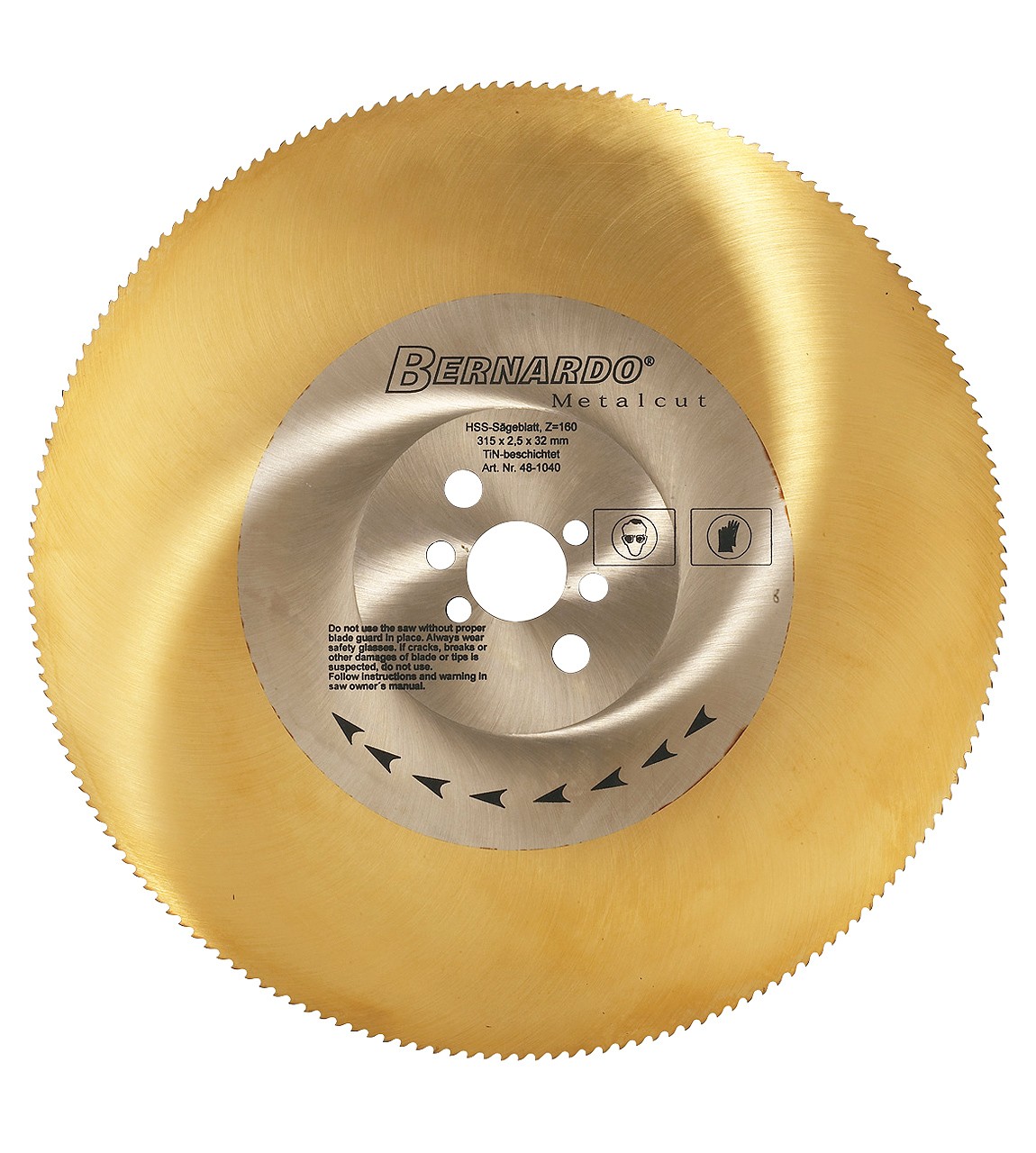 48-1026_1_1 Sägeblatt HSS TiN-beschichtet 315 x 2,5 x 40 mm